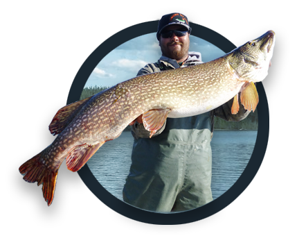 Fisherman holding large Northern Pike